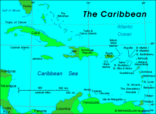 St. Martin / St. Maarten Map / Carte
